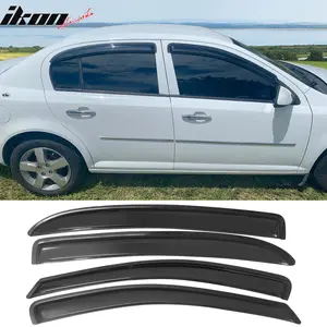 Visor Windows for Chevy Cobalt 2005-2010 Smoke Tinted Slim Style Acrylic