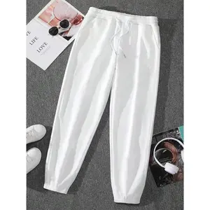 Women's Solid Drawstring Waist Warm Sweatpants, Casual Pocket Jogger Pants for Daily Wear, Ladies Bottoms for All Seasons