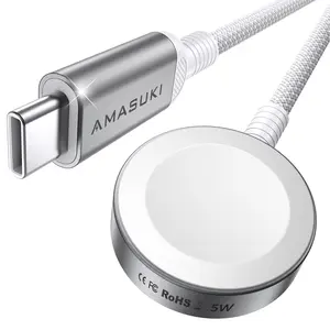 USB C Apple Watch Charger, 1M 5W Fast Charging Magnetic Wireless Cable, Compatible with Apple Watch Series 9/8/7/SE/6/5/4/3/2/1, Portable iWatch Charger for Home & Travel