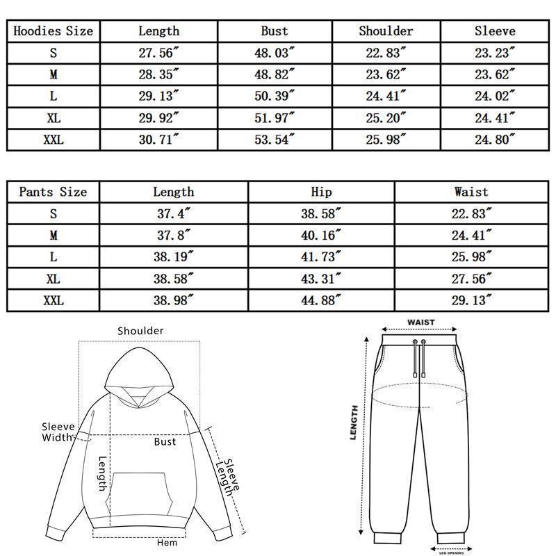 Denim Hoodie Tracksuit 2 Pieces Unisex Y2K Running Clothing Long Sleeve Hoodie Denim TtearsSweatshirt, Denim TersHoodie and PantsGift (Comes with every order)