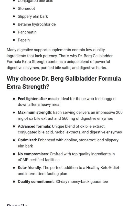 Gallbladder Formula Extra Strength with Ox Bile and Digestive Enzymes- 90 Vegetable Capsules  Dietary Supplement