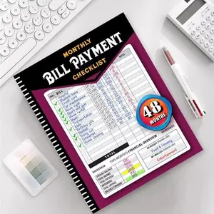 Bill Payment Tracker - Paperback 960 Records for 4 Years, Bank Account Tracking, Debt Payoff Planning & Expense Tracking - Durable Bound Notebook for Monthly Financial Overview & Budgeting Daily Planner, Practical Money Management Gift, Easter Day Gift