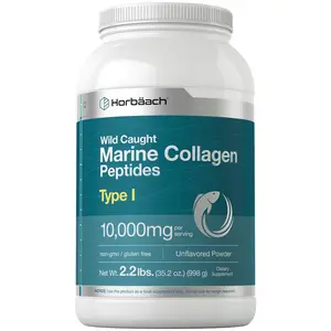 Horbäach Marine Collagen Powder 2.2 lbs | Hydrolyzed Collagen Peptides | Unflavored | Keto, Paleo, Non-GMO, Gluten Free Supplement
