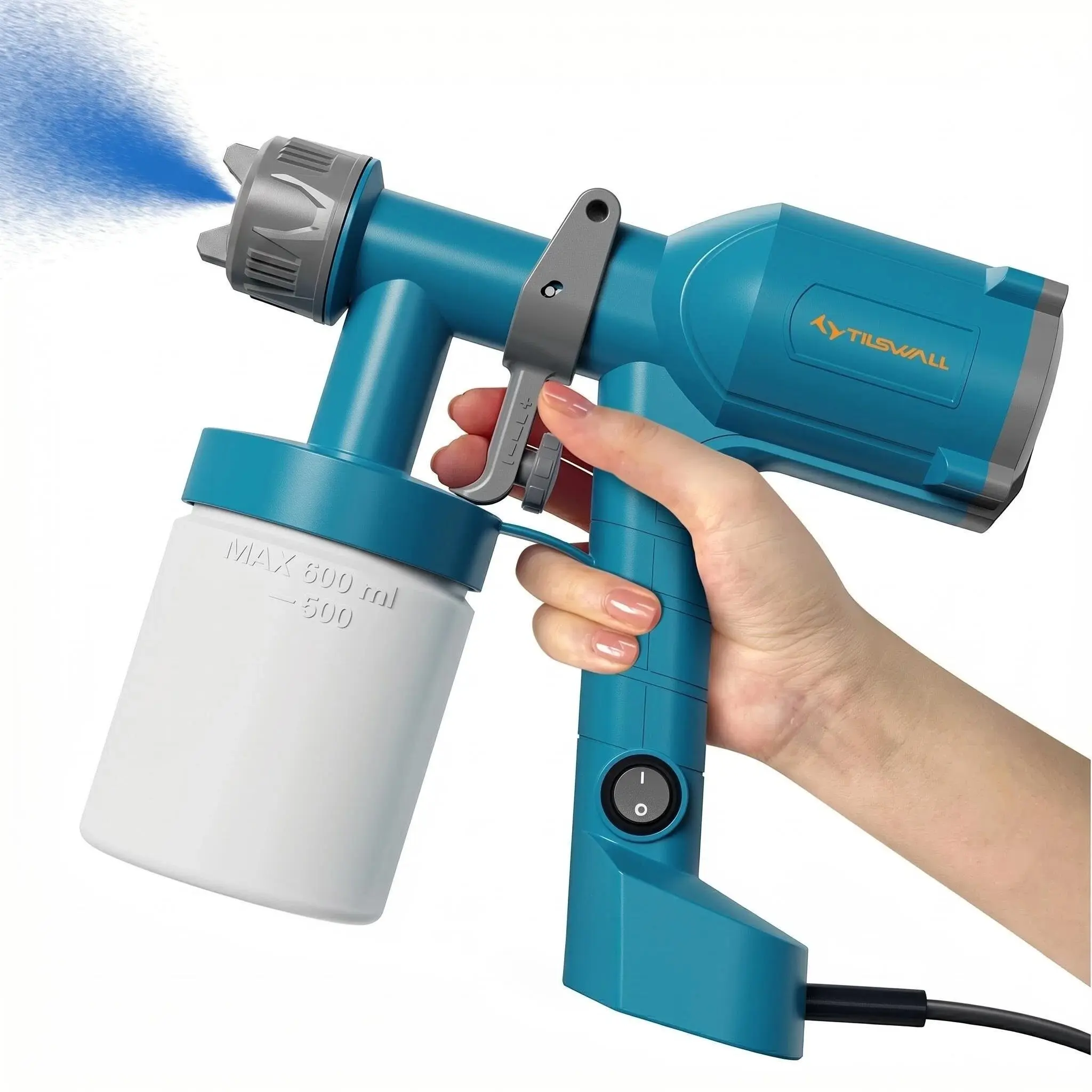 TILSWALL Dreamer 400 Ultra-Light Paint Sprayer, 2 Nozzles & 3 Spray Patterns for Furniture, Cabinets, Walls & DIY Home Renovation Projects | Spray Gun Tool Must-Haves | Father's Day Gift
