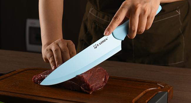 14 Pieces Blue Kitchen Knife Block Set , Anti-Rust Color Titanium Coated Carbon Steel, 12 Knives with Kitchen Shears and Block, Dishwasher Safe,TikTokShopBlackFriday