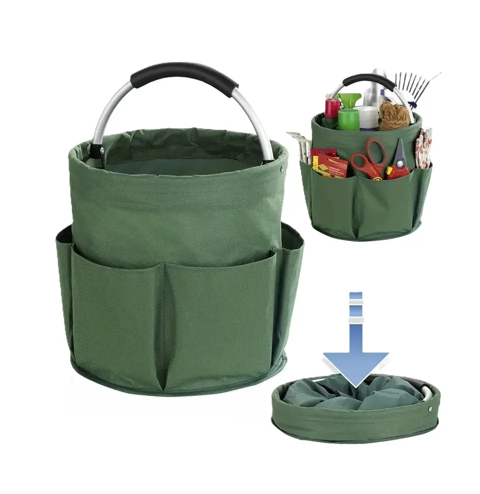 Portable Foldable Outdoor Basket, Multi-Use for Picnic, Garden Storage & Travel Toiletry Organization, Handheld Sports & Outdoor Picnicware Hamper