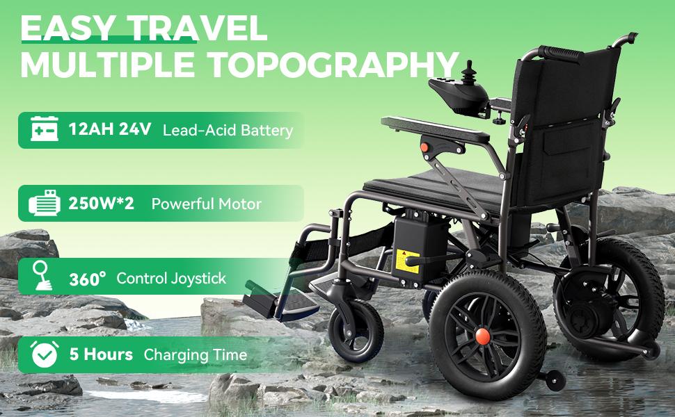 65pounds with batteries，foldable and portable electric wheelchair very suitable for adults, with a 15km range, comfortable pedals, a 360degree control panel,suitable for various travel scenarios,Left/Right Hand Switchable