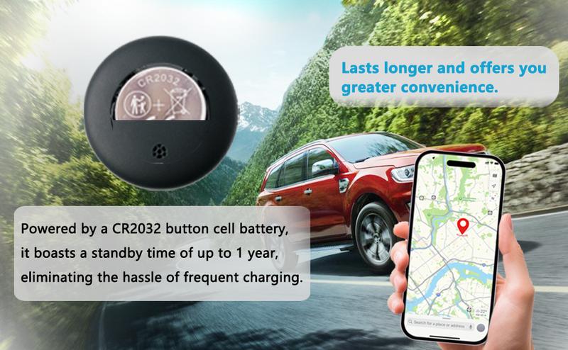 GPS Tracker for Vehicles - Car Tracker Device Hidden for Vehicles, Real-Time Mini Tracker Device for Vehicles, No Monthly Fee Subscription No SIM Card Required(Available for Android and iOS) (Black)