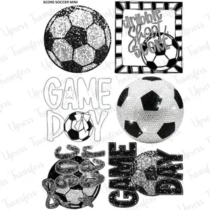Score Soccer Mini DTF Transfer Gang Sheet 24.5" Wide x 36" Long Direct To Film Trendy Vibrant Designs for Stylish Wardrobe