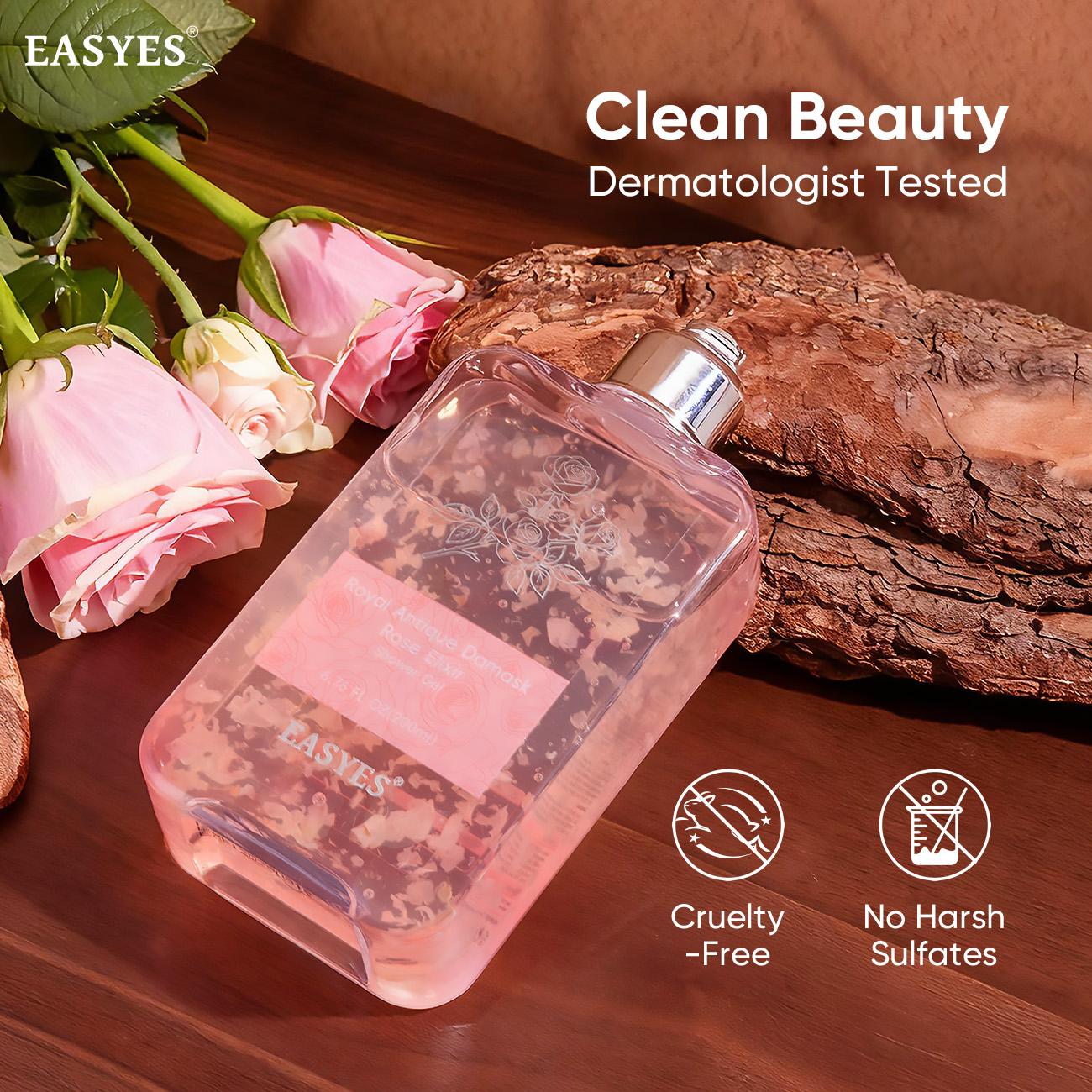 【SW-1】Easyes Rose Essence Native Body Wash - Red rose fragrance 3X repair Deep Moisture Soft Skin for Dry & Sensitive Skin Instant relief of dryness and itching vegan no animal testing The best choice for gifts TikTokShopBlackFriday