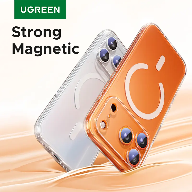 UGREEN Transparent Smartphone Casing for iPhone 17 Series - Magnetic Grade Drop Protection, Anti-Yellowing, Rugged Shockproof Cellphone Protector (Clear, Applicable to iPhone 17), Heavy Duty Protection