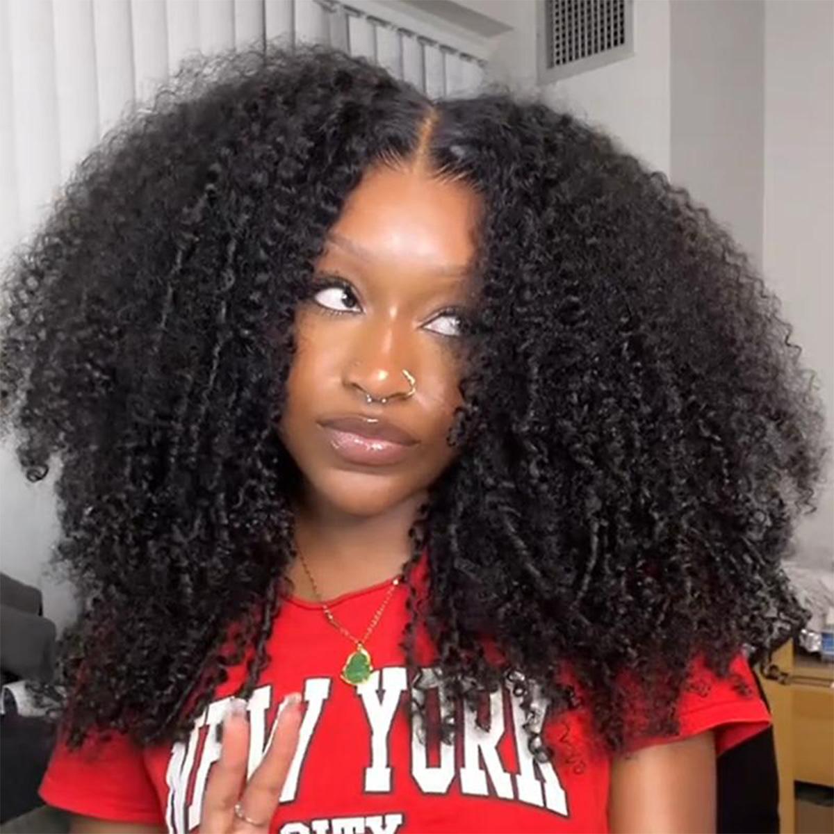 SuperNova Small Afro Curly 4*7 Lace Closure Glueless Wig Pre-Pluck, Pre-Bleached, Pre-Cut Lace SuperNova Small Afro Curly 4*7 Lace Closure Glueless Wig Pre-Pluck, Pre-Bleached, Pre-Cut Lace