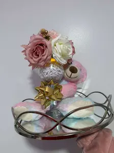 Romantic Teddy Bear Flower Arrangement with Hidden Jewelry Surprise”