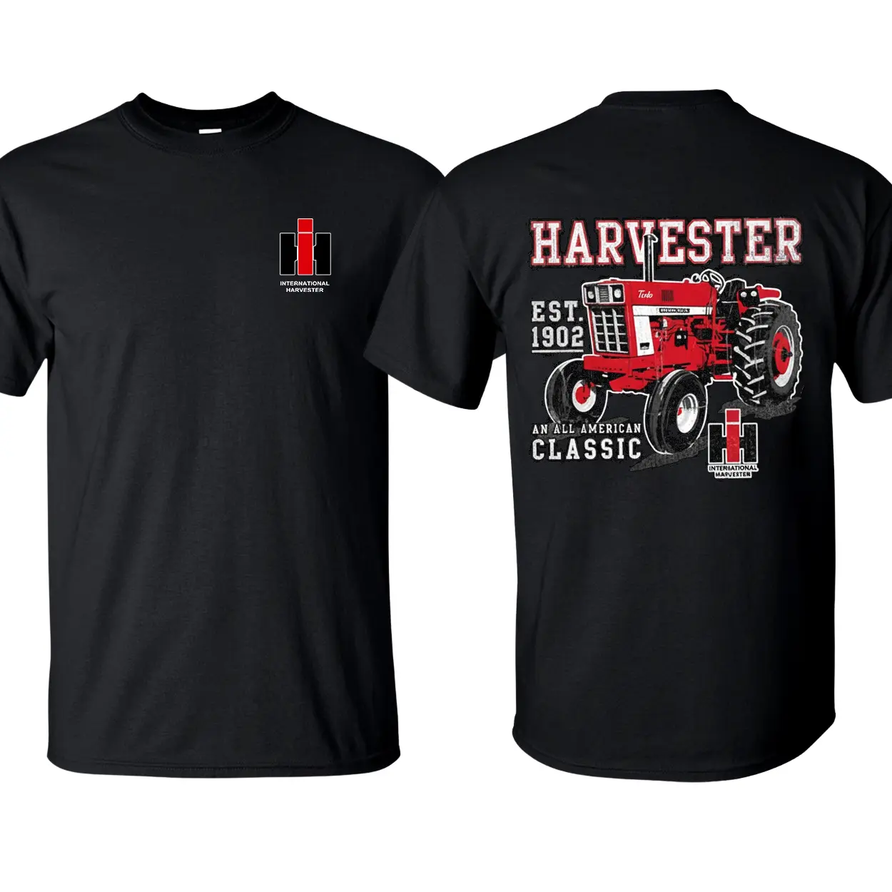 International American Classic Tractor T-Shirt American Farmer Tee Farm Tractor Life Shirt Vintage Style Short Sleeve Crewneck Farm Wear For Him For Her
