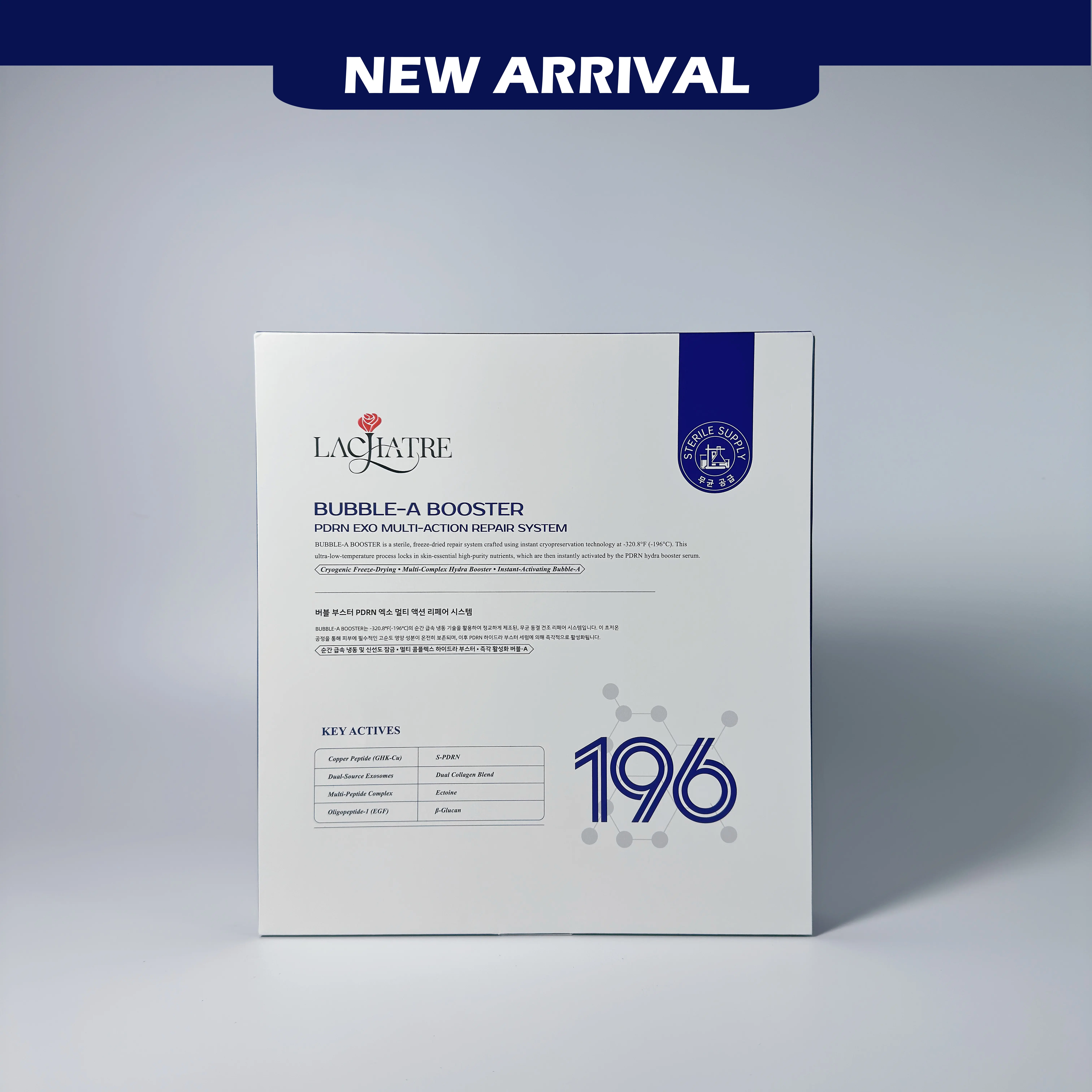 LACHATRE BEAUTY: Bubble-A Booster GHK-Cu Exo-Repair -196°C Freeze-Dried Kit, S-PDRN Dual Exosome Serum, 5-Pair Salon-Grade Ampoules, Daily Topical Use & At-Home MN & Post MN Care, High-Purity Active Formula, Slow Aging