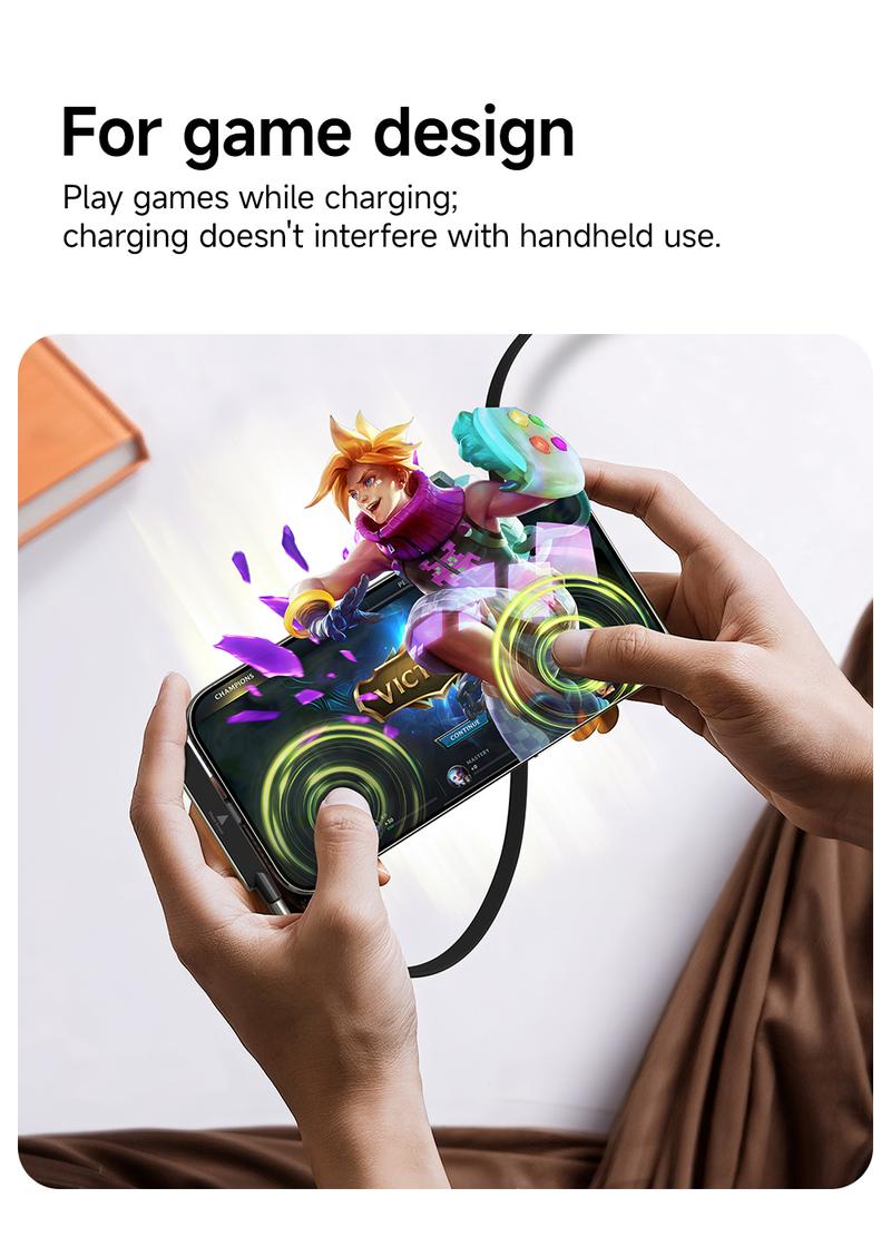 240W Super Fast Charging Silicone Data Cord | Detachable Phone Stand (Landscape/Portrait) | For TV Shows, Short Videos, Mobile Gaming, Sports Matches, Video Calls, Meetings | Fits iPhone Samsung Huawei |  Indoor & Outdoor Use charger portable chargers