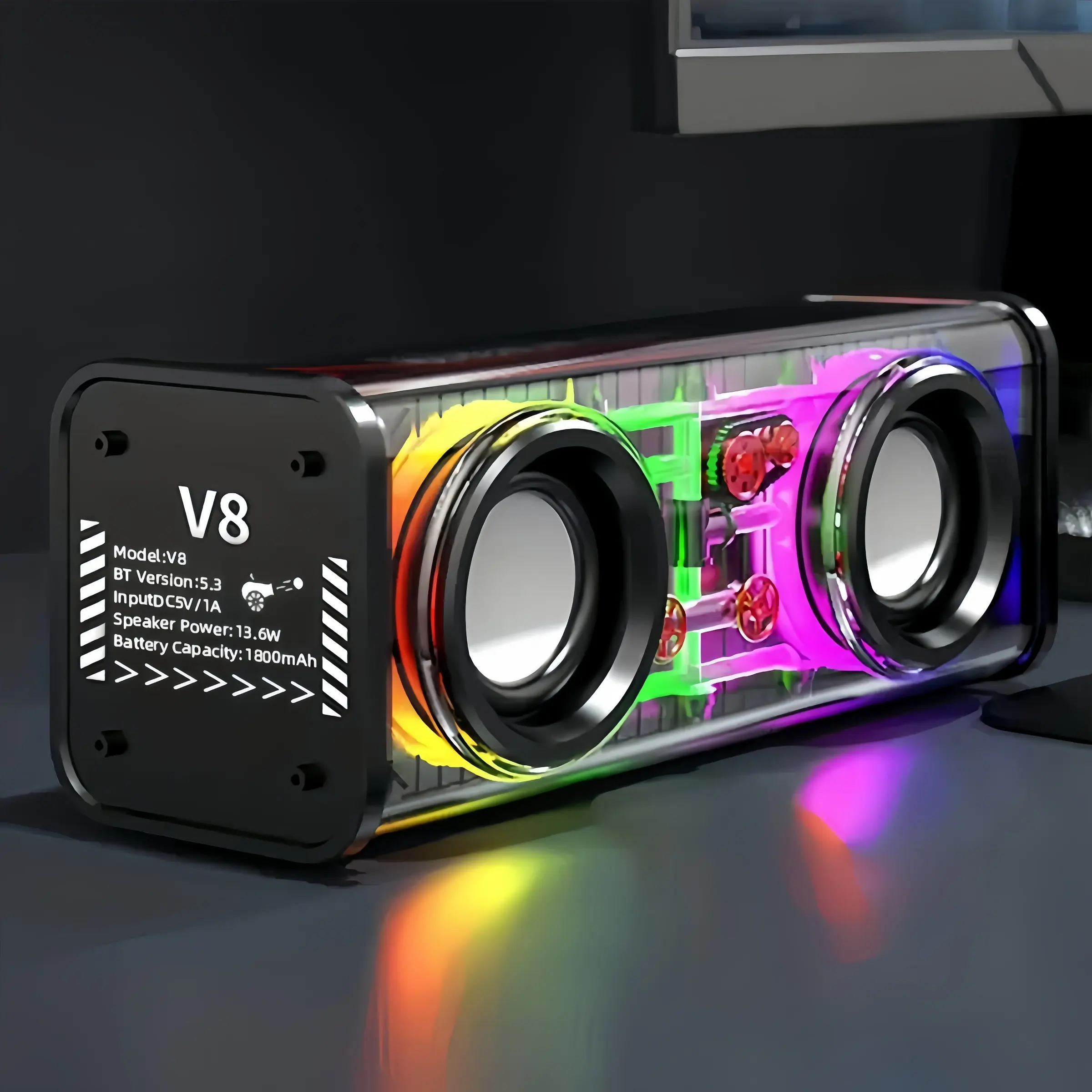 Wireless Speaker, Louder Volume, Rich Bass, Long Playtime, Wireless Pairing, Portable, Home and Outdoor Use, TF Card Support, Wireless Stereo Speaker, Portable Audio Solution, Portable Speakers