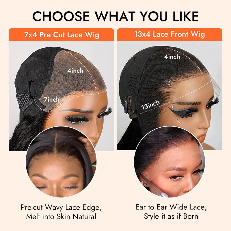 [Spring Essential] Wiggins Hair Glueless Loose Deep Wave Wig Side Part & Middle Part 6*8 Lace Closure Wigs Human Hair With Adjustable Drawstring Ready To Go And 7*4 Wig Pre Plucked 13x4 Lace Front Wigs #SpringStatements #WeeklyDeals