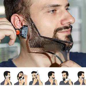 Fashion Beard Styling Template Comb New Barber Tool Mustache Symmetry Trimming Styling Stencil 3 Colors Optional Styling comb