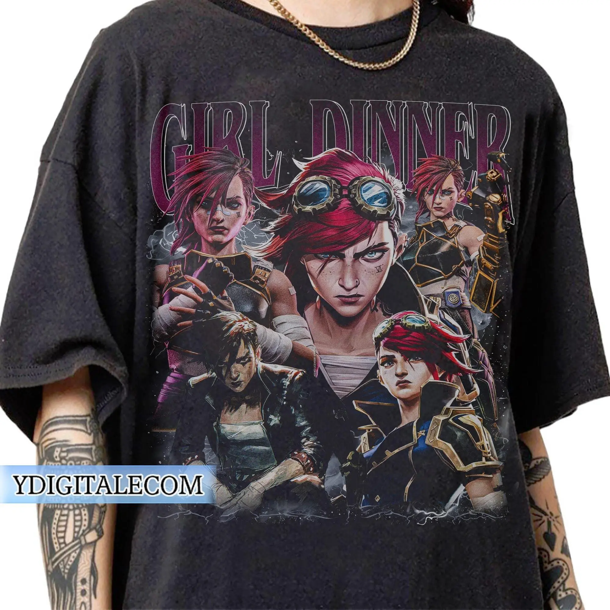 Vintage 90s Graphic Style Vi Arcane T-shirt, Retro Vi Arcane