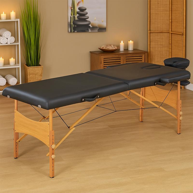 BestOffice Massage Bed Portable Massage Table 24 in Wide Lash Bed Heigh Adjustable 2 Folding with Non-Woven Bag for Spa Footmassage Facial CareSpa Tattoo