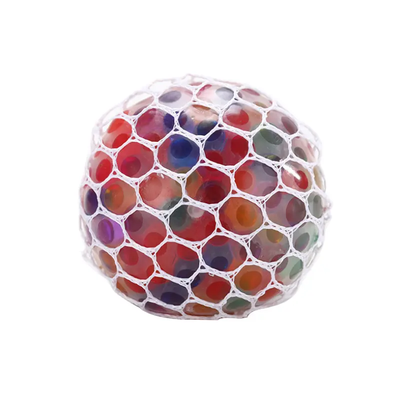 Colorful Stress Relief Mesh Squishy Ball - Anxiety Relief Squishy Fidget Toy, Portable Sensory Toy for Kids Adults day Party Gift  ideal party favor