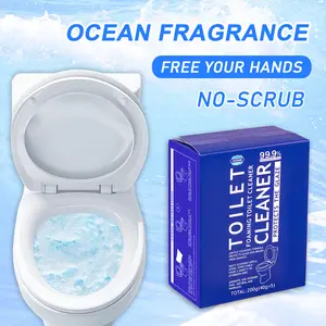 200g box Ocean Toilet Cleaning Powder, Toilet Bowl Cleaners,Toilet Cleaner Foam,  Rich Foam，Self Activating Miracle Powder for Toilet B，Cleaner Effective for Bowl Freshness Ocean Fragrance for Fresh and Clean Restrooms