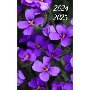 2024-2025: 24 Month Monthly Pocket Planner from JANUARY to DECEMBER 2 Year Small Size for Purse | Personalized Plan & Organizer Schedule, Appointment ... Federal Holidays | Purple Flowers Cover Paperback – June 10, 2023