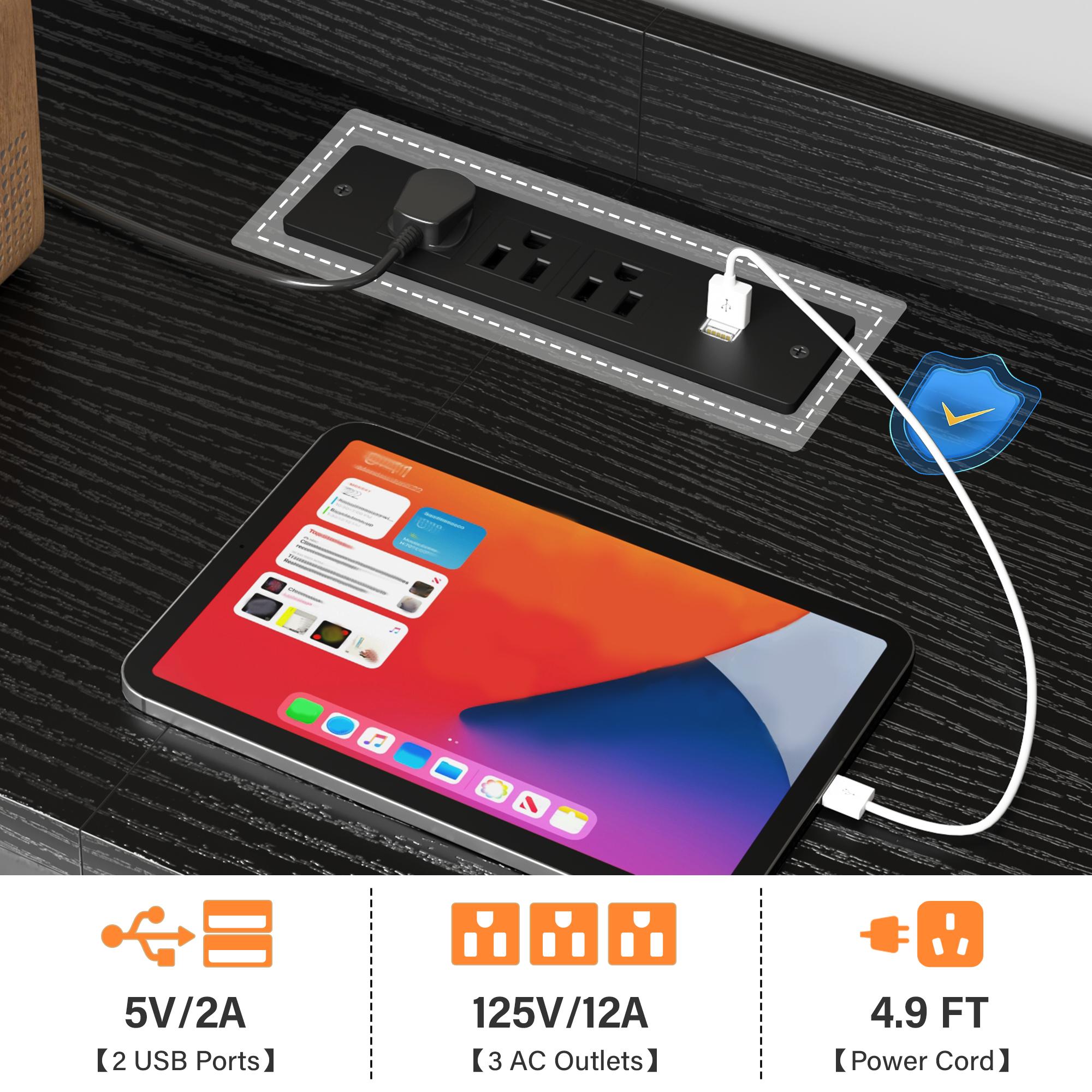 【Jumpstar Sale】Raybee 11 Drawer Smart LED Dresser, with Charging Station, Power Outlets, LED Lights & Shelves, Modern Storage Cabinet for Bedroom/Hallway, TV Stand for 32-55 inch TVs, Easy 10-min Assembly, Includes 4 Hooks