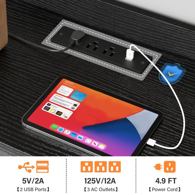 【Jumpstar Sale】Raybee 11 Drawer Smart LED Dresser, with Charging Station, Power Outlets, LED Lights & Shelves, Modern Storage Cabinet for Bedroom/Hallway, TV Stand for 32-55 inch TVs, Easy 10-min Assembly, Includes 4 Hooks