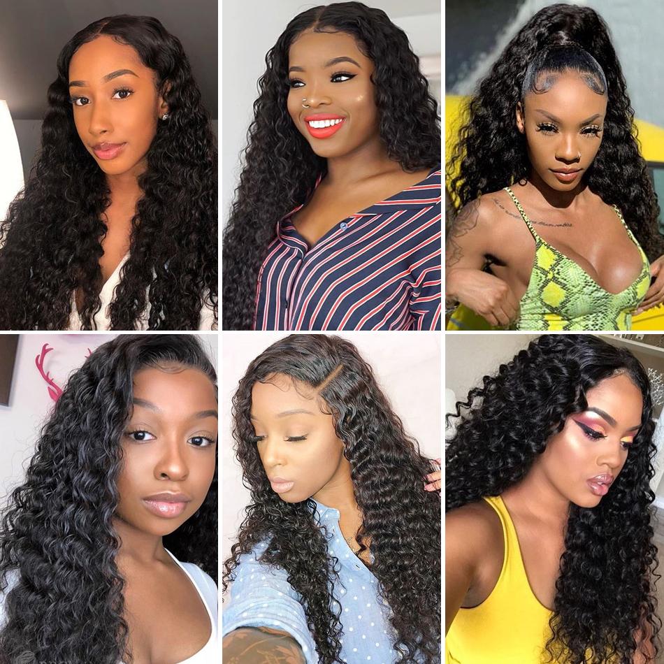 Bling Hair Deep Wave 13x4 13x6 Lace Frontal Wig Human Hair Brazilian Deep Curly Transparent Lace Front Human Hair Wigigs For Women On Sale 180% Density TikTokShopBlackFriday