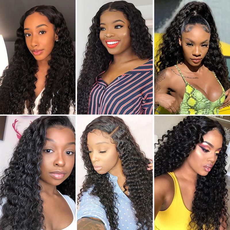 Bling Hair Deep Wave 13x4 13x6 Lace Frontal Wig Human Hair Brazilian Deep Curly Transparent Lace Front Human Hair Wigigs For Women On Sale 180% Density TikTokShopBlackFriday