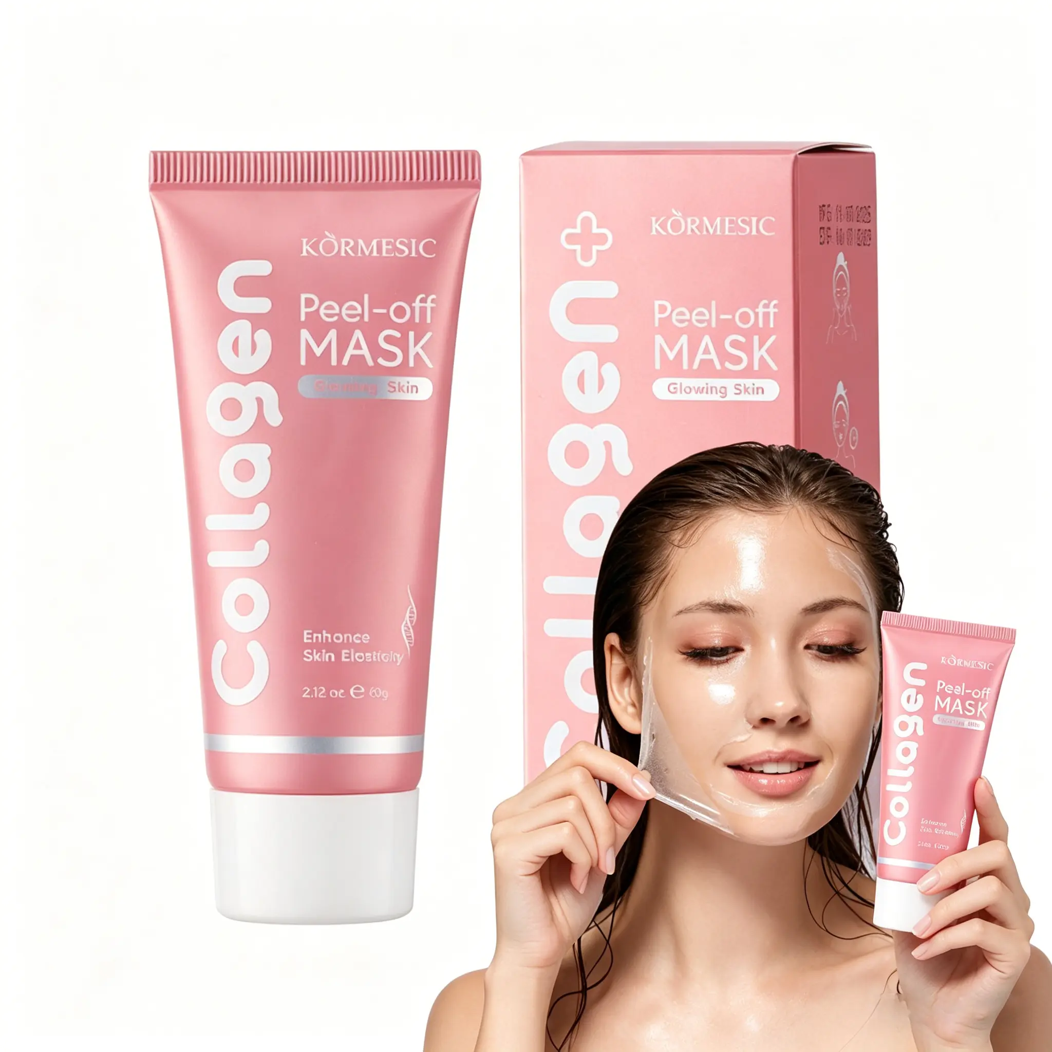 3 PCS Lightweight Gentle Collagen Overnight Wrapping Face Mask - Hydrating, Firming Peel-Off Mask for Elasticity, Radiance - 2.12 fl.oz, Suitable for All Skin Types, Overnight Face Mask