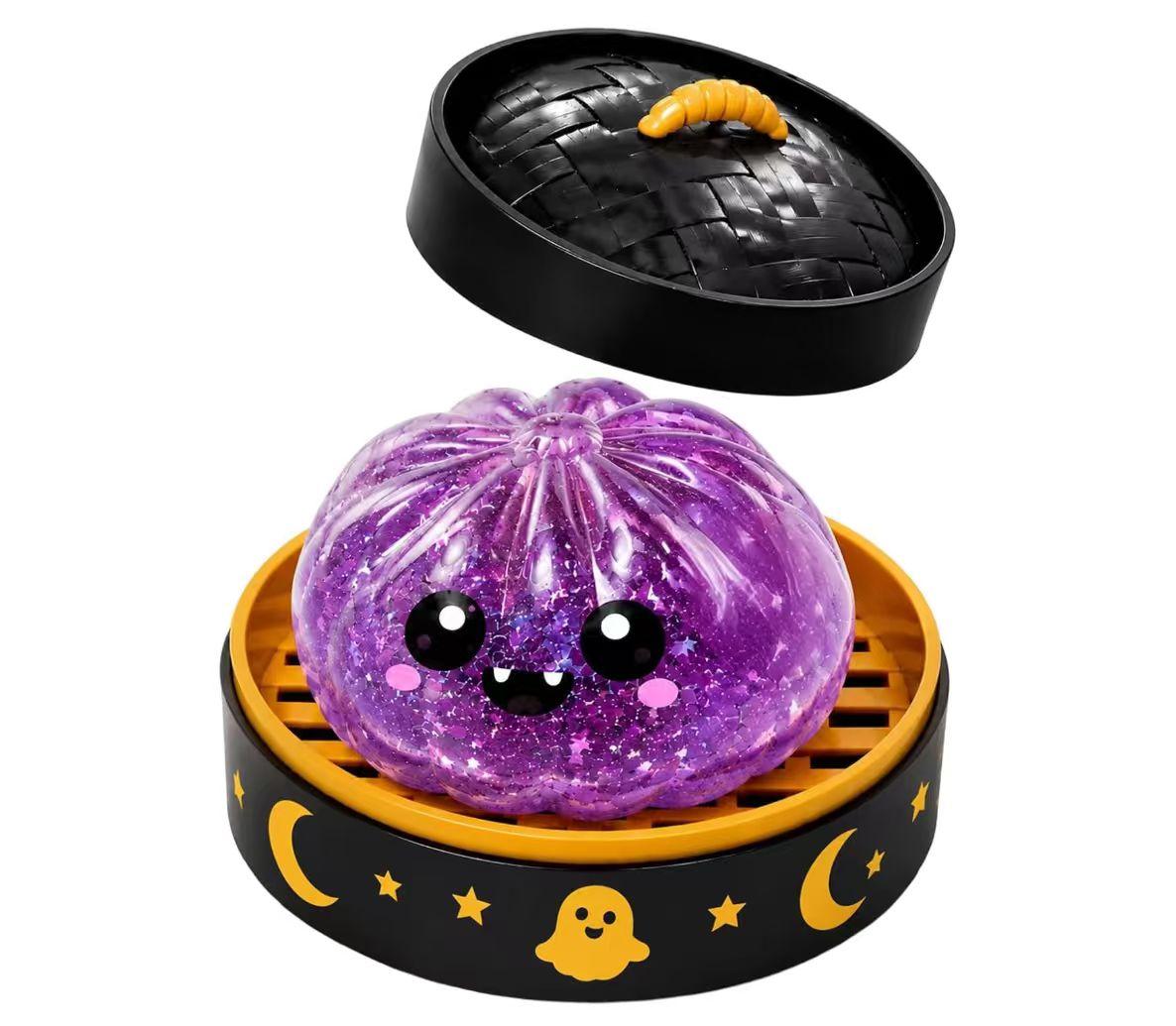 Halloween Cute Scary Ghost Maruko Squishy Squeeze Toy Set, Mini Portable Stress Toy, Sensory Products for Halloween Things, Party Treat Bag Fillers & Mini Gifts
