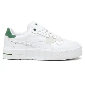 PUMA Womens Cali Court Match Lace Up Sneakers Shoes Casual - White