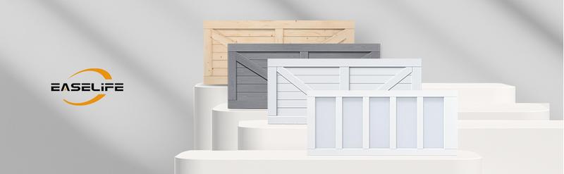 Easelife-Glass Barn Door with Hardware Kit & Handle, Pre-Drilled Ready to Assemble, Waterproof PVC Coating Easelife-Glass Barn Door with Hardware Kit & Handle, Pre-Drilled Ready to Assemble, Waterproof PVC Coating