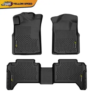 Car Floor Mats Liners Fit for 2005-2015 Toyota Tacoma Double Cab TPE All-Weather