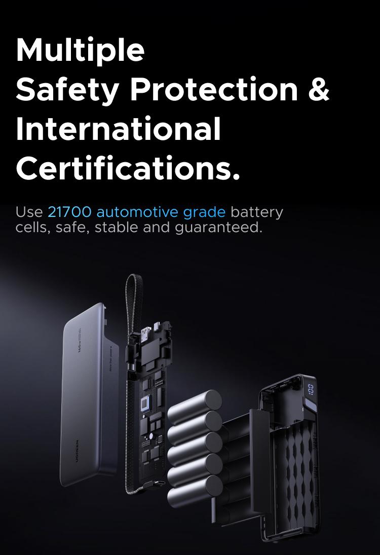 UGREEN 165W Power Bank, 25000mAh Laptop Portable Charger USB-C PD Fast Charging Laptop External Battery Pack for Dell,MacBook,HP,Asus,Lenovo,Steam Deck,Switch,iPhone,Galaxy, iPad and More，TikTokShopBlackFriday ,TikTokShopJumpstartSale