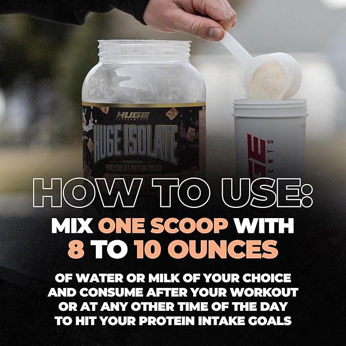 Huge Supplements Huge Isolate - Whey Protein Isolate Powder (30 Servings)
