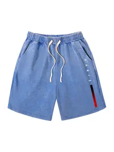 Men's Summer Drawstring Cotton Snowflake Distressed Paris Print Shorts, Loose Fit, Stylish, Casual, Vacation, Outing, Sports Pockets, Elastic Waist, Commute, Work, Fishing, Basketball, Camping, Gym, Gift for Boyfriend or Husband Love Tropical