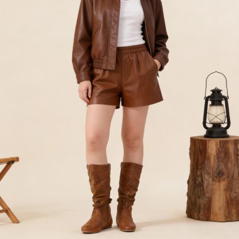 Women's Slouchy Mid Calf Boots Zip up Flat Boots