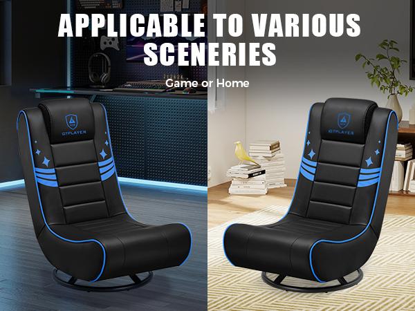 GTPLAYER Floor Gaming Chair Foldable Swivel Floor Chairs for Kids Boys Comfy Video Game Seat with 360° Multipurpose for Gamers, Bedroom or Game Room