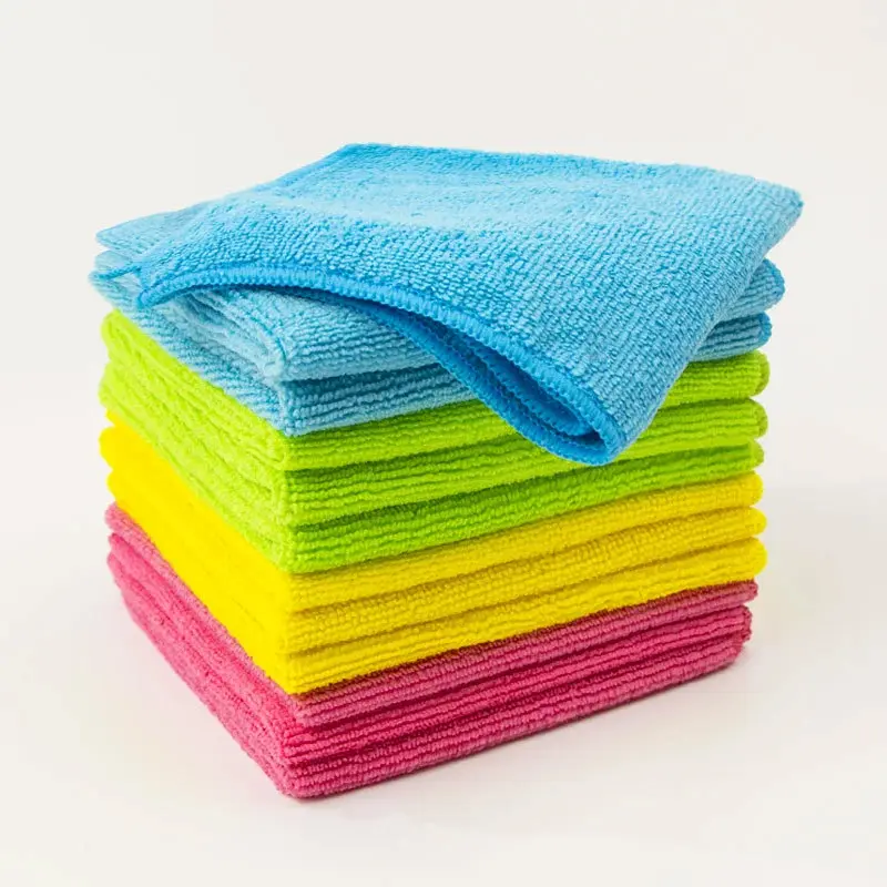 5-Pack Microfiber Cleaning Cloths, Ultra Fine Household Cleaning Cloths for Kitchen-Home, Thick Fabric, Oil Removal, Strong Water Absorption, Perforated Separation to Prevent Germ Accumulation, Ultra Fine Cleaning Cloths