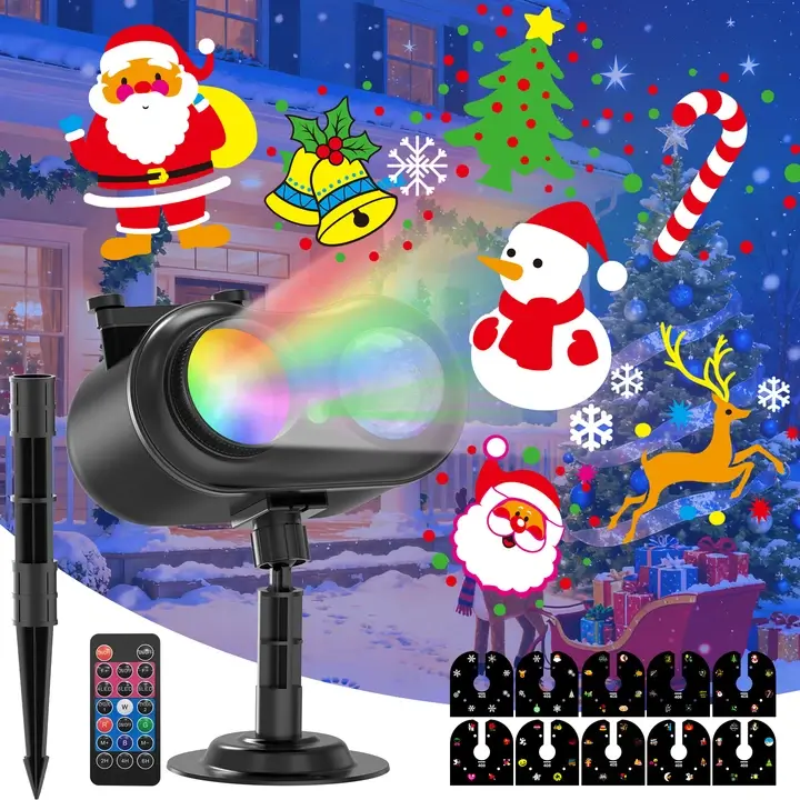 DEEPN 2026 Upgraded Holiday Projector Lights Brighter Halloween & Christmas Decorations 10 Themes 8 Patterns Display,Remote Control,Birthday/Christmas/Halloween/Easter Gifts