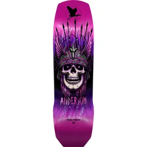 Powell Peralta Skateboard Deck Andy Anderson Heron Skull Pink Foil 9.13" x 32.8"