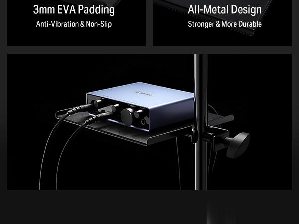 DONNER Percussion Table - Stable Durable Tray for Drums with EVA Pad & Open Frame Design for Easy Access to Accessories