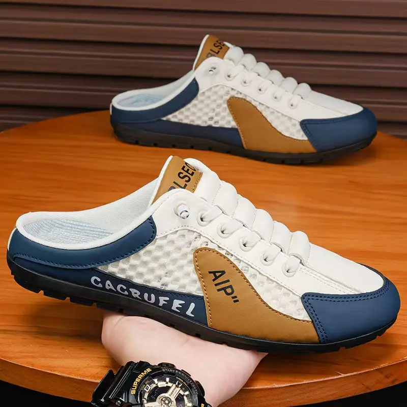 Men's fashionable sandals, loafers- soft upper, suitable for daily casual wear, vacation shoes, breathable and non slip casual shoes- suitable for outdoor walking, camping,  comfortable all year round