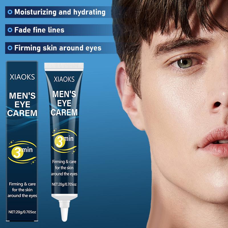 ROZINO MEN'S Eye Cream for Dark Circles & Puffiness - Anti-Aging Formula with Vitamin C Reduces Eye Bags Wrinkles Fine Lines 20g