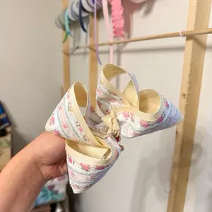 Ivory Lace Floral Boutique Hair Bow