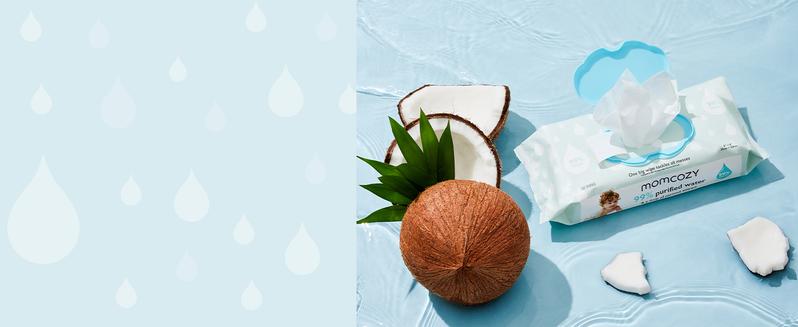 Momcozy  Baby Wipes-Extra Large Size Design, Unscented & Hypoallergenic, Cleansing & Moisturizing Baby Wipes for Sensitive Skin-B